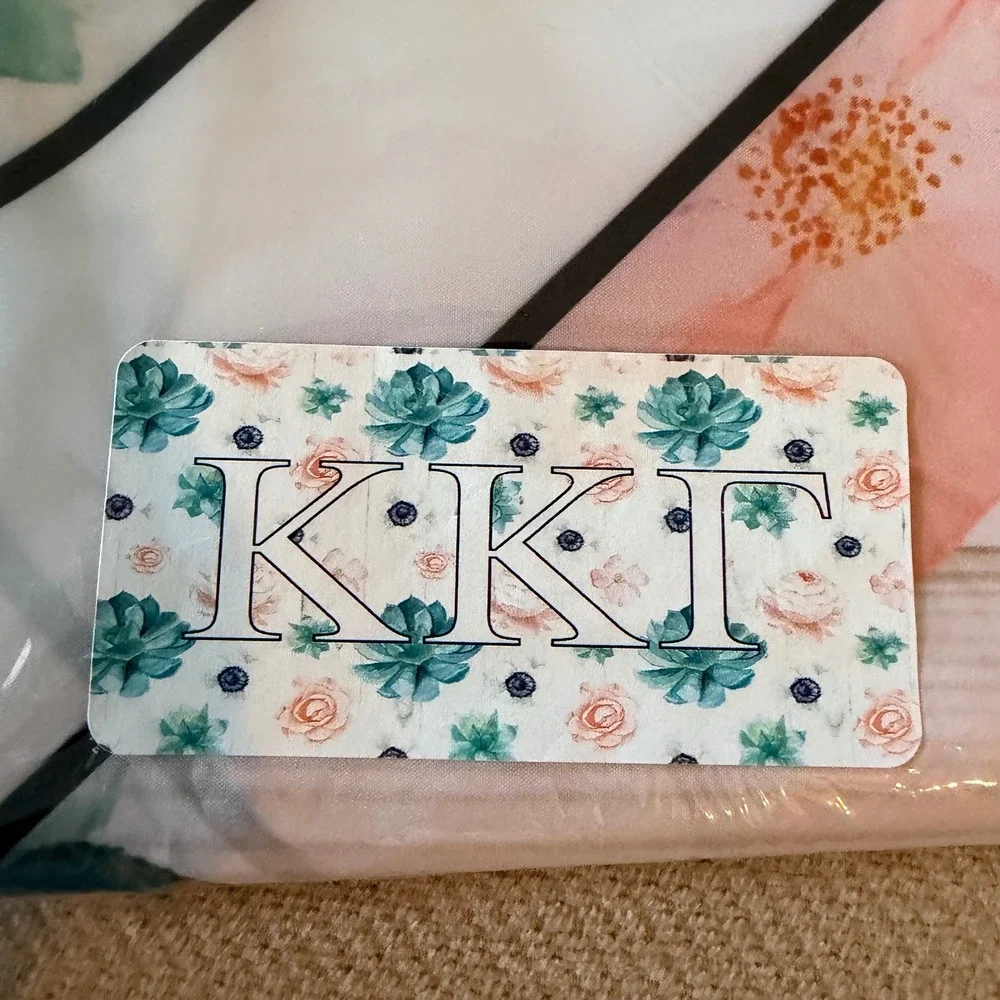 Sorority Shop Kappa Kappa Gamma Succulent Floral Flag Dorm Decor Women OS Pink